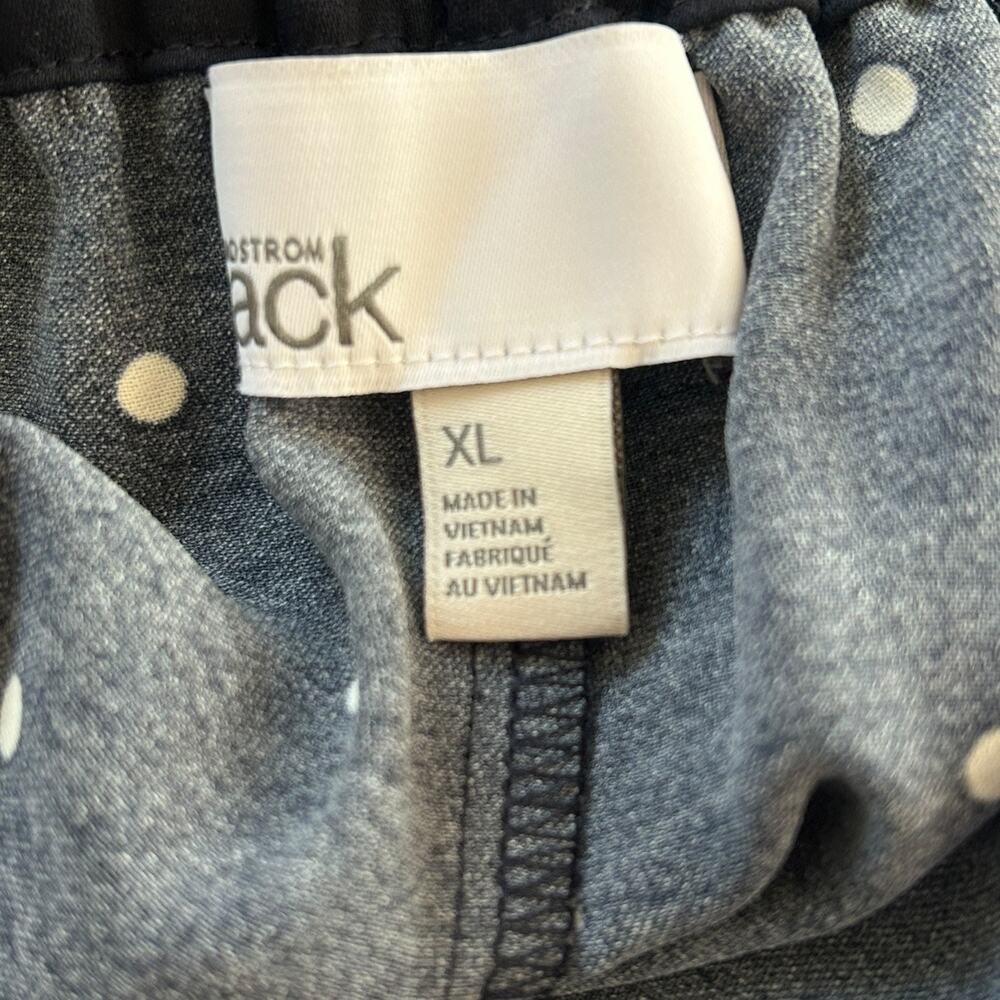 Nordstrom Blue Polka Dot Rack Pull-On Midi Skirt Size X-Large - Picture 3 of 4